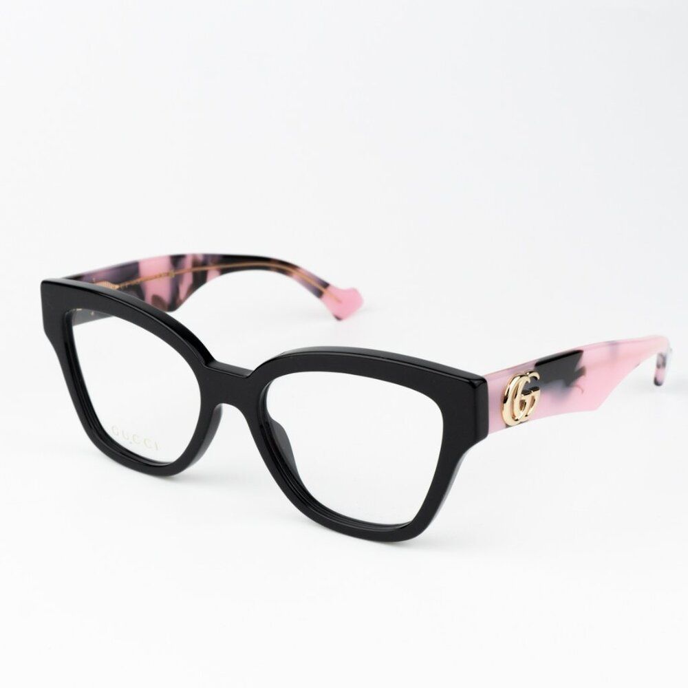 New Gucci Gg1424o 012 Black Pink Cat Eye Women Eyeglasses Gg 1424o